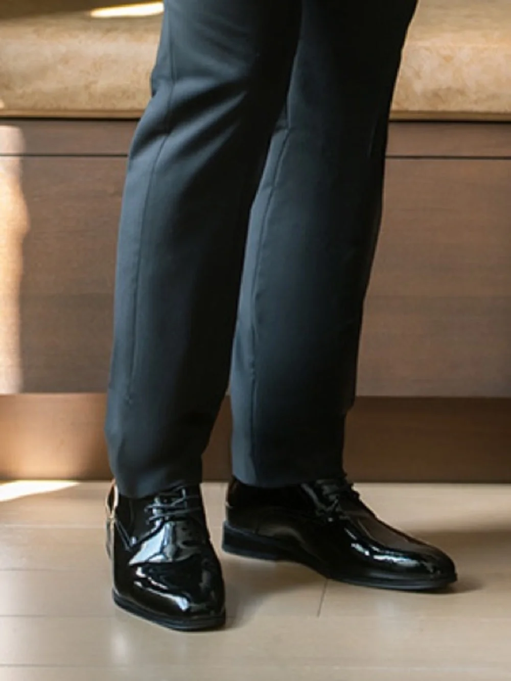 NEW!! Men’s Florsheim Tux Plain Oxford Black Patent Leather Dress Shoes Size 7.5